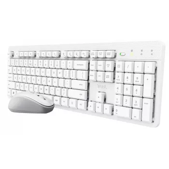 Trust Ody II Tastatur Maus enthalten Home/Office RF Wireless QWERTY US-Englisch Weiß