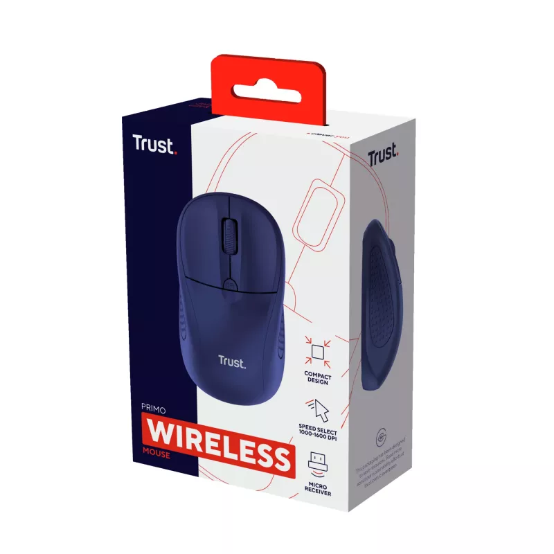 Trust Primo Maus Travel beidhändig RF Wireless Optisch 1600 DPI