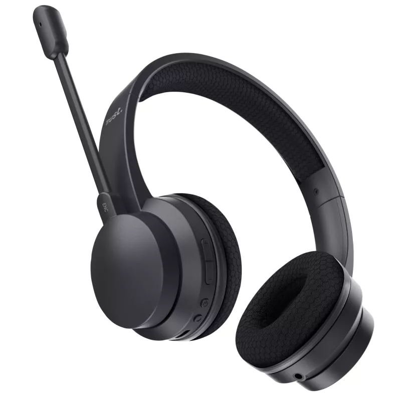 Trust Ayda Headset kabelgebunden & kabellos Kopfbügel Anrufe/Musik USB-C Bluetooth schwarz