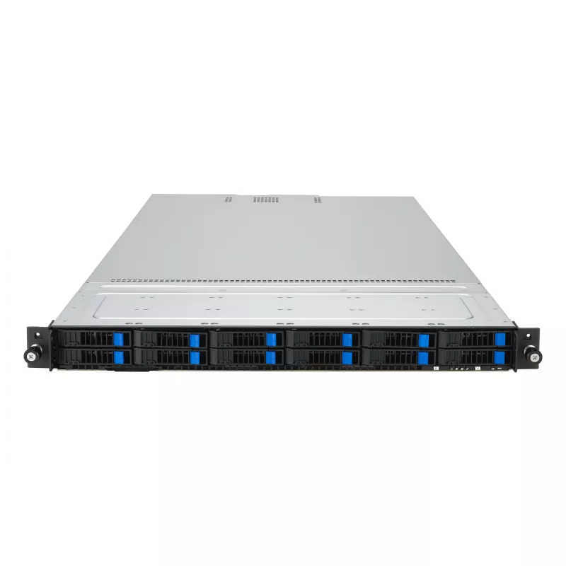 ASUS RS700A-E12-RS12U Socket SP5 Rack (1U) Schwarz, Stahl