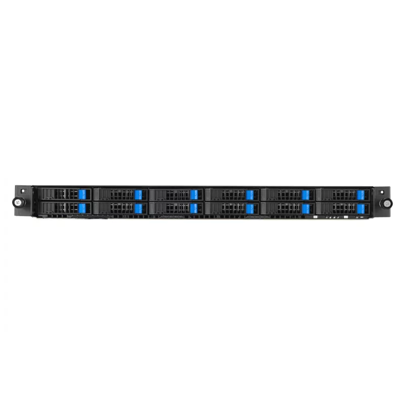 ASUS RS700A-E12-RS12U Socket SP5 Rack (1U) Schwarz, Stahl