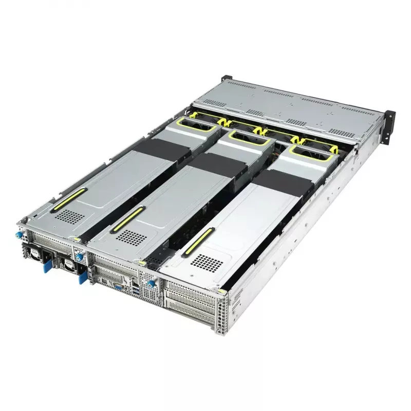Rack-Server ASUS RS720A-E12-RS24U 2U Socket SP5, 2x CPU-Unterstützung, 24x 2,5-Zoll-Einschübe, 24 DIMM DDR5-Steckplätze, 2600W Netzteil, 10GbE