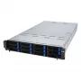 ASUS RS521A-E12-RS12U Socket SP5 Rack (2U) Schwarz, Silber