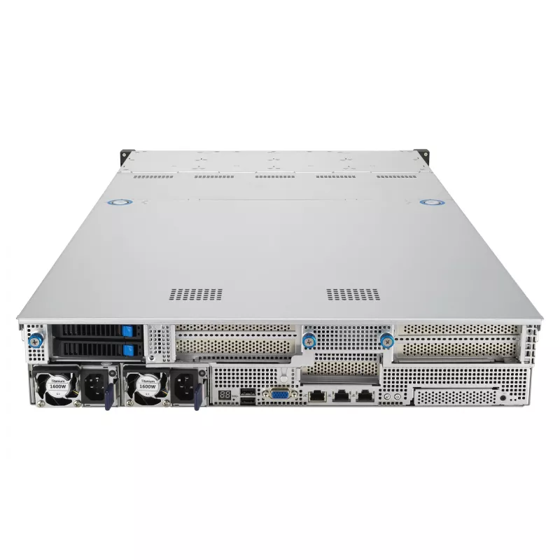 ASUS RS521A-E12-RS12U Socket SP5 Rack (2U) Schwarz, Silber