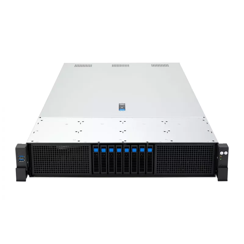 ASUS RS720A-E13-RS8G Socket SP5 Rack (2U) Schwarz, Silber