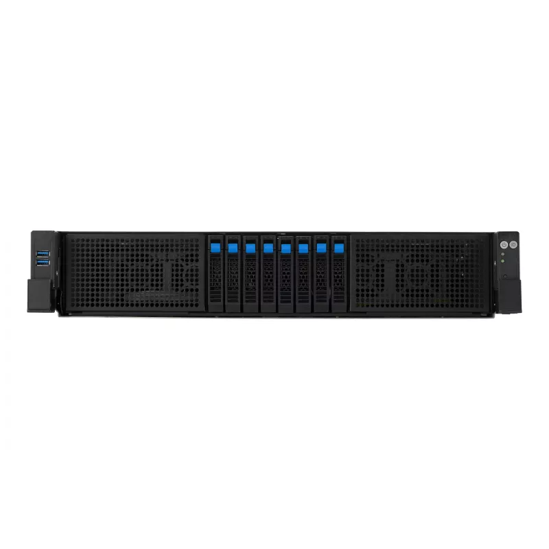 ASUS RS720A-E13-RS8G Socket SP5 Rack (2U) Schwarz, Silber