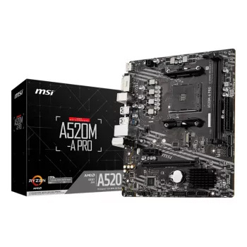 MSI A520M-A PRO Mainboard AMD A520 Sockel AM4 micro ATX