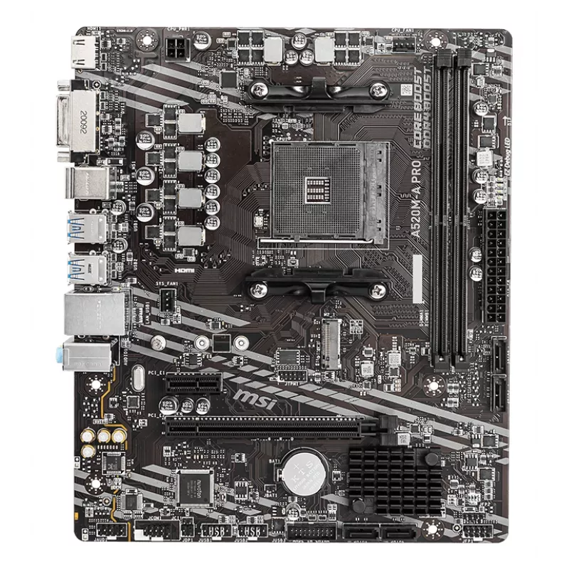 MSI A520M-A PRO Mainboard AMD A520 Sockel AM4 micro ATX