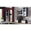 Schwebendes Wandregal-Set Cama Meble SOHO 1250×200×200 mm, Spanplatte, schwarz matt (zwei Regale)