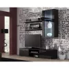 Schwebendes Wandregal-Set Cama Meble SOHO 1250×200×200 mm, Spanplatte, schwarz matt (zwei Regale)