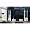 Schwebendes Wandregal-Set Cama Meble SOHO 1250×200×200 mm, Spanplatte, schwarz matt (zwei Regale)