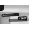 Schwebendes Wandregal-Set Cama Meble SOHO 1250×200×200 mm, Spanplatte, schwarz matt (zwei Regale)