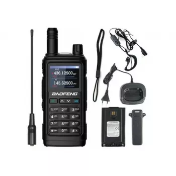 Handfunkgerät Baofeng UV-17E — 5 W, 1800 mAh Akku, VOX, Taschenlampe, UKW-Radio, bis zu 10 km Reichweite, schwarz (2er-Set)