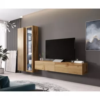 Wandmontierter Aufbewahrungsschrank Cama Meble VIGO 180, 1800×400×300 mm, Wotan-Eiche