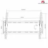 TV-Wandhalterung MACLEAN MC-605, feste neigbare Halterung, VESA 75x75–600x400, bis zu 55 kg, für 32–80 Zoll Bildschirme