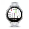 Smartwatch GARMIN Forerunner 965 — 47 mm Titangehäuse, 1,4 Zoll AMOLED, 32 GB, 23 Tage Akku, GPS/GLONASS/Galileo, weißes Silikonarmband