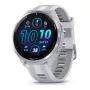 Smartwatch GARMIN Forerunner 965 — 47 mm Titangehäuse, 1,4 Zoll AMOLED, 32 GB, 23 Tage Akku, GPS/GLONASS/Galileo, weißes Silikonarmband