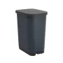 Treteimer Rotho Ribo 35 l — Kunststoff-Tretmülleimer mit herausnehmbarem Inneneimer, blau, 35L, 285×400×513 mm
