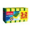 Spülschwamm VILEDA Tip-Top 5er-Pack, rechteckige Faserpads 70×90×30 mm, gelb