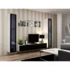 TV-Ständer cama meble VIGO 180 — 1800×400×300 mm, weiße Oberseite, weißer Rahmen, Spanplatte