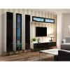 TV-Ständer cama meble VIGO 180 — 1800×400×300 mm, weiße Oberseite, weißer Rahmen, Spanplatte