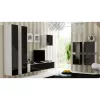 TV-Ständer cama meble VIGO 180 — 1800×400×300 mm, weiße Oberseite, weißer Rahmen, Spanplatte