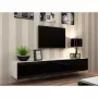TV-Ständer cama meble VIGO 180 — 1800×400×300 mm, weiße Oberseite, weißer Rahmen, Spanplatte