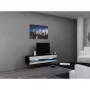 TV-Ständer Cama Meble VIGO NEW 30/140/40, 1400×400×300 mm, schwarze Oberseite, Spanplatte, schwarzer Rahmen