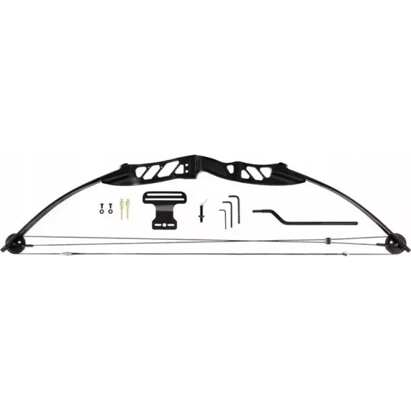 Compoundbogen POE LANG CO-047B-5529, 29 Zoll, 55 lb Zuggewicht, Metall, 1070 mm, schwarz
