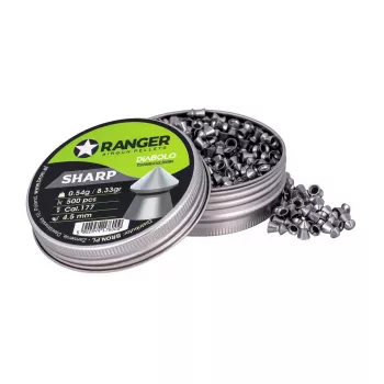 Diabolokugeln RANGER PRORO.45.500.S — 4,5 mm Diabolo Spitzkopf, 500 Stück, Aluminium-Dispenser