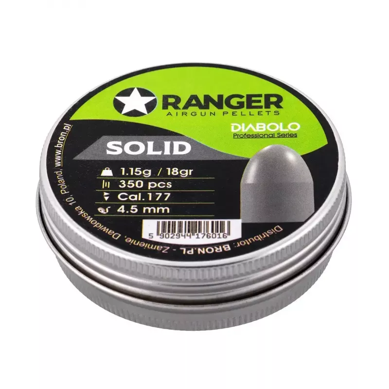 Diabolo-Luftgewehrpellets RANGER PRORO 4,5 mm (0.177) 1,15 g – 350 Schuss im Alubehälter