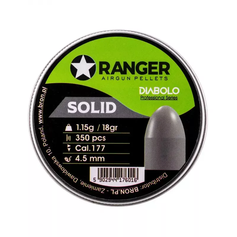 Diabolo-Luftgewehrpellets RANGER PRORO 4,5 mm (0.177) 1,15 g – 350 Schuss im Alubehälter