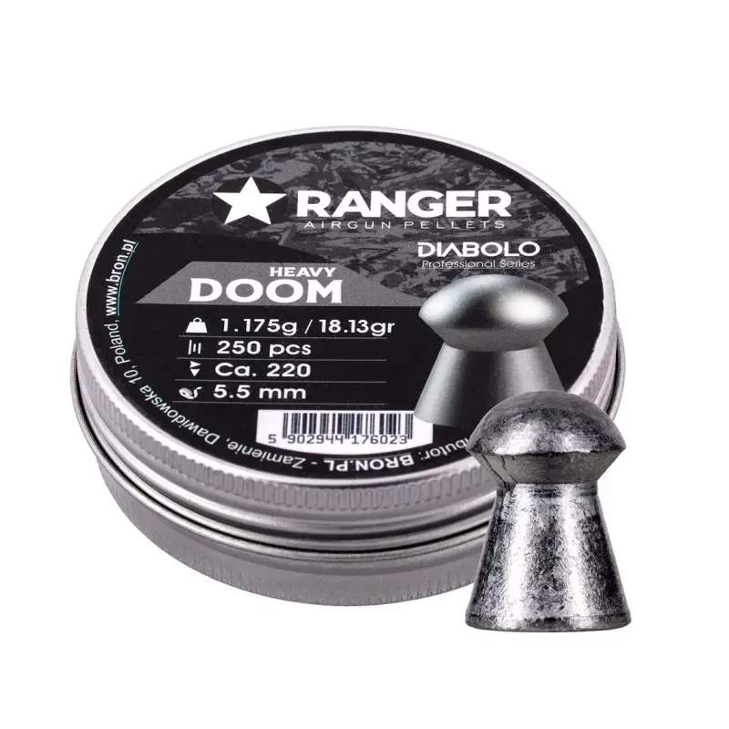 Diabolos RANGER PRORO.55.250.DH Diabolo 5,5 mm, 250 Stk., silberfarben, Aluminiumspender