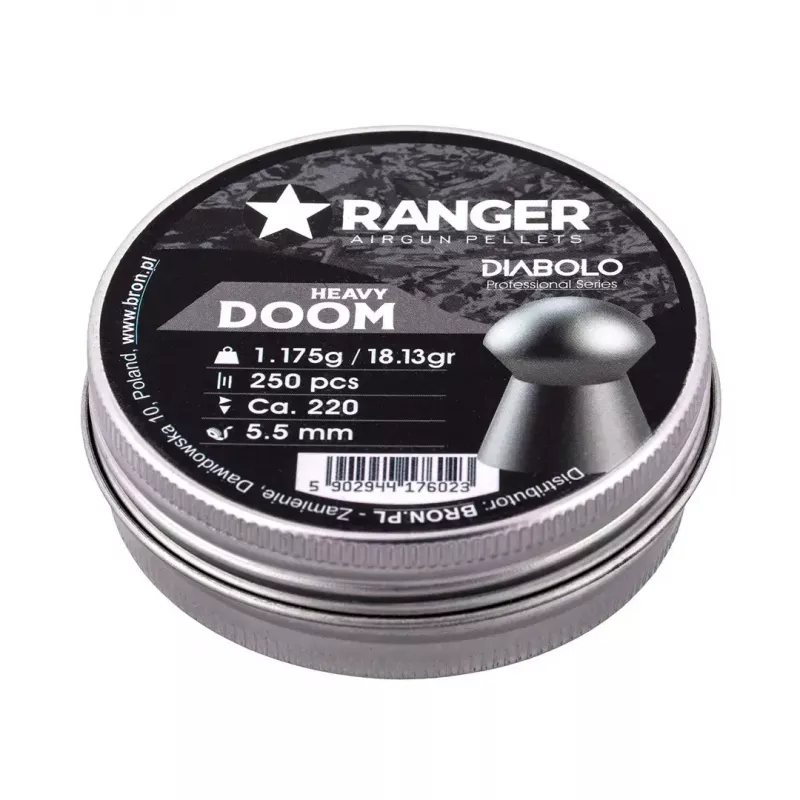 Diabolos RANGER PRORO.55.250.DH Diabolo 5,5 mm, 250 Stk., silberfarben, Aluminiumspender