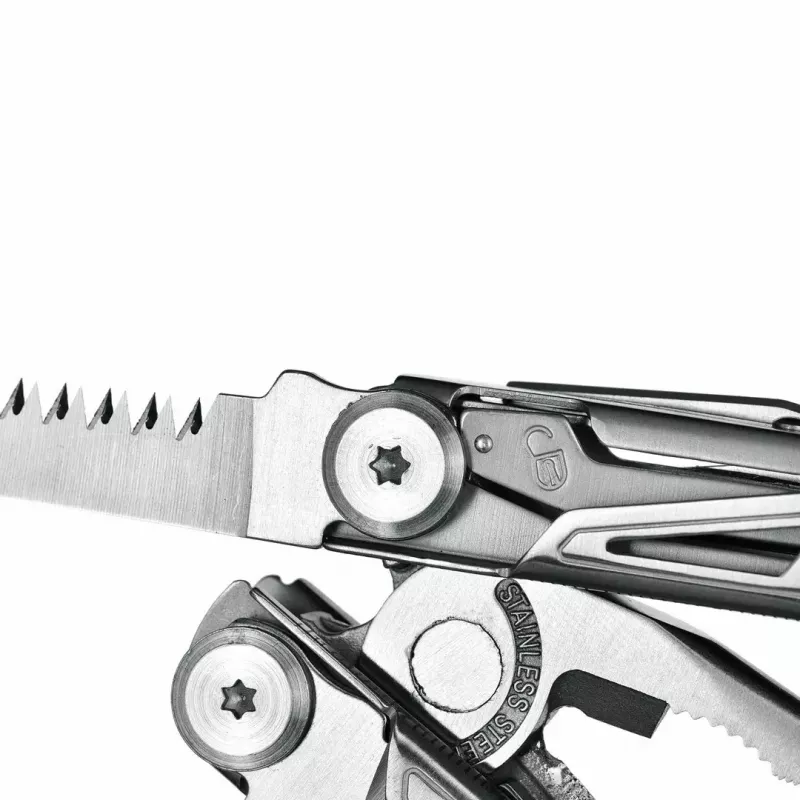 Multitool AZYMUT H2038 Full-Size-Multitool — 14 Werkzeuge, 16,2 cm geöffnet, 10,1 cm zusammengeklappt, 264 g, Stahl 420/7CR13, Lederholster