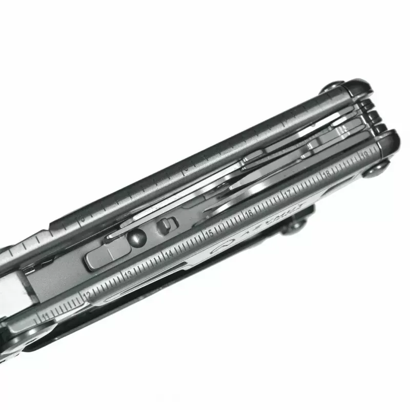 Multitool AZYMUT H2038 Full-Size-Multitool — 14 Werkzeuge, 16,2 cm geöffnet, 10,1 cm zusammengeklappt, 264 g, Stahl 420/7CR13, Lederholster