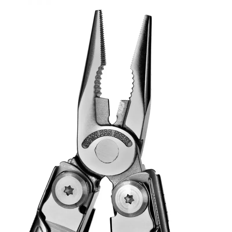 Multitool AZYMUT H2038 Full-Size-Multitool — 14 Werkzeuge, 16,2 cm geöffnet, 10,1 cm zusammengeklappt, 264 g, Stahl 420/7CR13, Lederholster