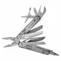 Multitool AZYMUT H2038 Full-Size-Multitool — 14 Werkzeuge, 16,2 cm geöffnet, 10,1 cm zusammengeklappt, 264 g, Stahl 420/7CR13, Lederholster