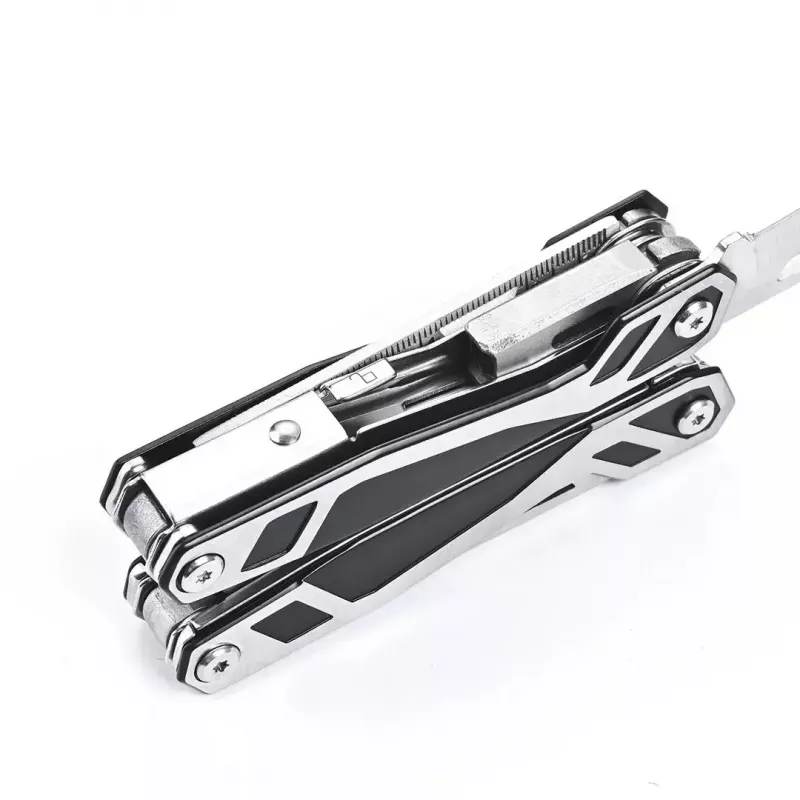 Multitool AZYMUT Trohon H-P2010121 — Zange in voller Größe aus Edelstahl mit 12 Werkzeugen, 8 Bits, faltbar 10,5 cm, 381 g