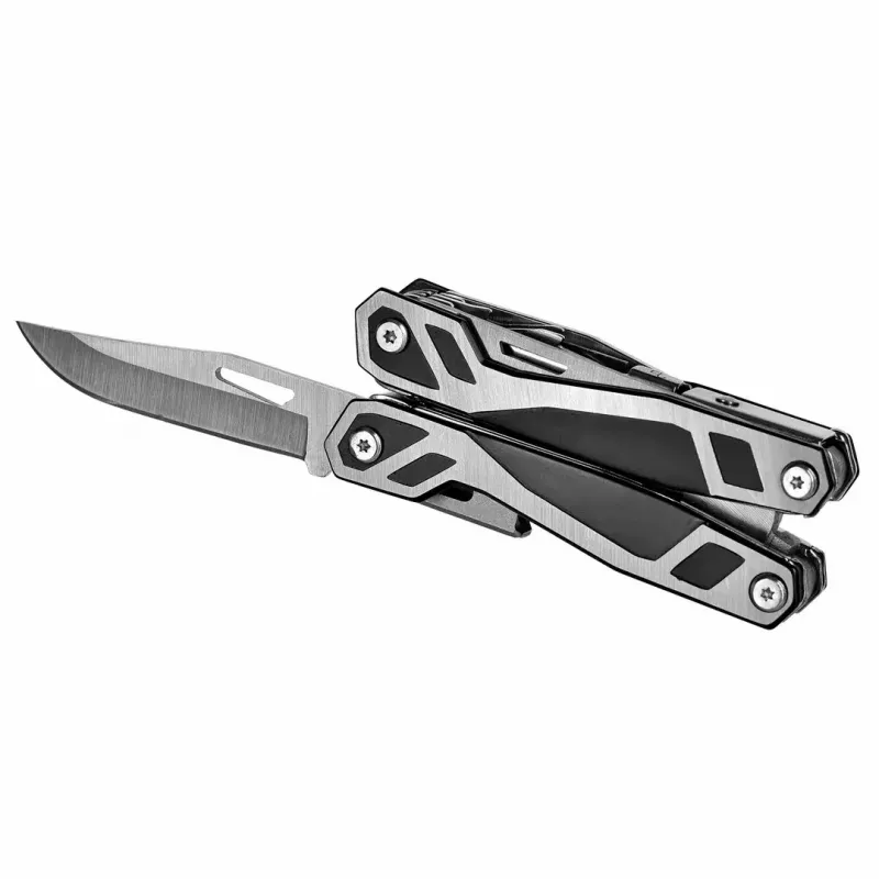 Multitool AZYMUT Trohon H-P2010121 — Zange in voller Größe aus Edelstahl mit 12 Werkzeugen, 8 Bits, faltbar 10,5 cm, 381 g