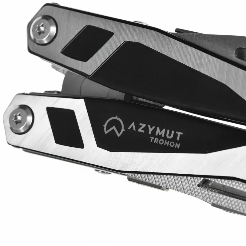 Multitool AZYMUT Trohon H-P2010121 — Zange in voller Größe aus Edelstahl mit 12 Werkzeugen, 8 Bits, faltbar 10,5 cm, 381 g