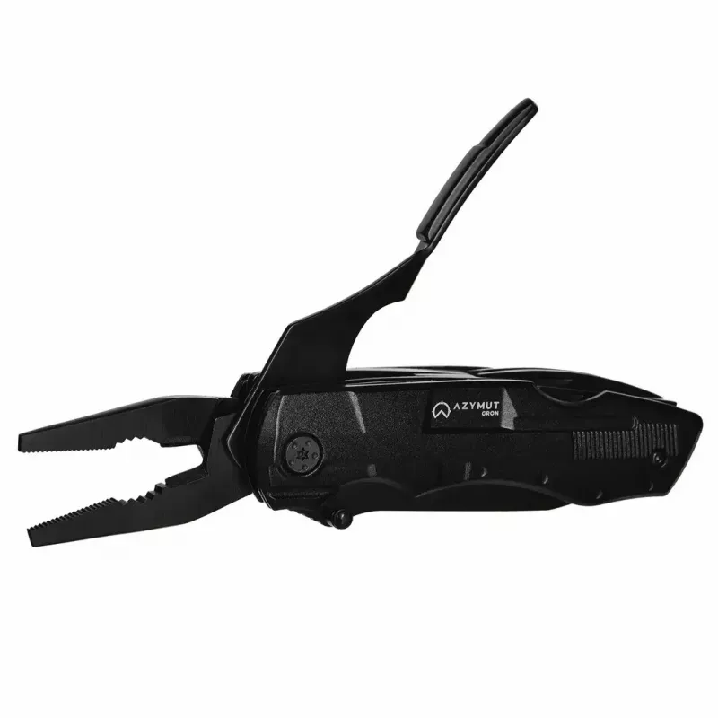 Multitool AZYMUT Gron — Full-Size-Multitool, 11 Werkzeuge, 9 Bits, Edelstahl, gefaltet 11 cm, ausgeklappt 15,4 cm