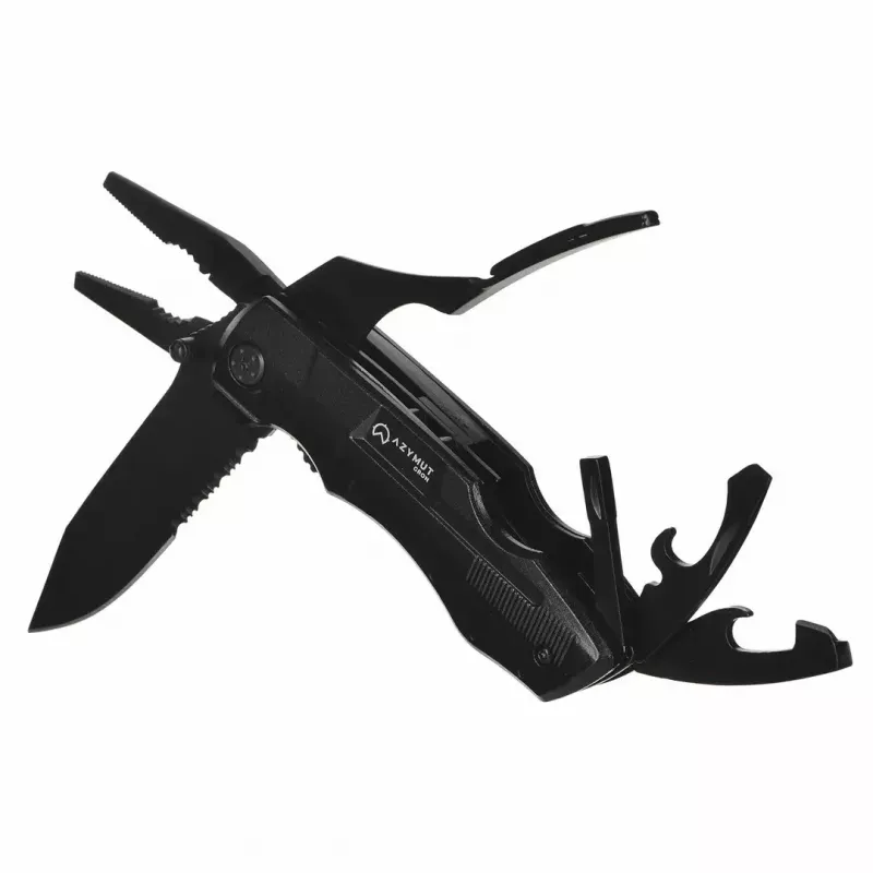 Multitool AZYMUT Gron — Full-Size-Multitool, 11 Werkzeuge, 9 Bits, Edelstahl, gefaltet 11 cm, ausgeklappt 15,4 cm