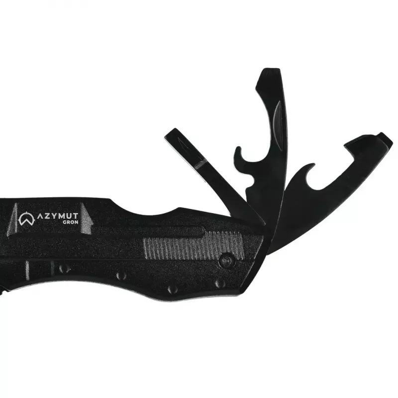 Multitool AZYMUT Gron — Full-Size-Multitool, 11 Werkzeuge, 9 Bits, Edelstahl, gefaltet 11 cm, ausgeklappt 15,4 cm