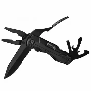 Multitool AZYMUT Gron — Full-Size-Multitool, 11 Werkzeuge, 9 Bits, Edelstahl, gefaltet 11 cm, ausgeklappt 15,4 cm