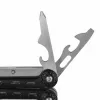 Multitool AZYMUT Turon 10-tools carabiner H-P224108 — Edelstahl 420, 10 Funktionen, gefaltet 11 cm, Gewicht 224 g, Lederholster