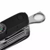 Taschenmesser AZYMUT Tatron Multifunktions-Taschenmesser mit 25 Werkzeugen, Edelstahl, 9 cm zusammengeklappt, 200 g, Lederholster