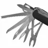 Taschenmesser AZYMUT Tatron Multifunktions-Taschenmesser mit 25 Werkzeugen, Edelstahl, 9 cm zusammengeklappt, 200 g, Lederholster