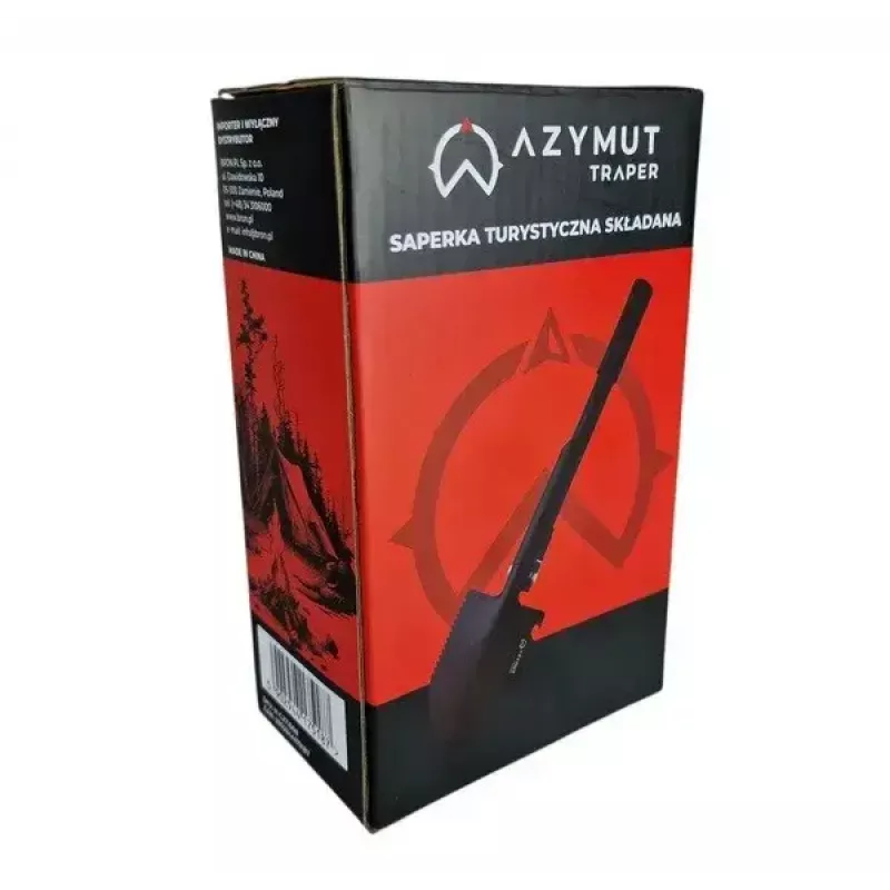 Faltbare taktische Schaufel AZYMUT Trapper — Edelstahl, schwarz, 410 mm, 565 g