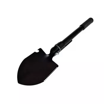 Faltbare taktische Schaufel AZYMUT Trapper — Edelstahl, schwarz, 410 mm, 565 g